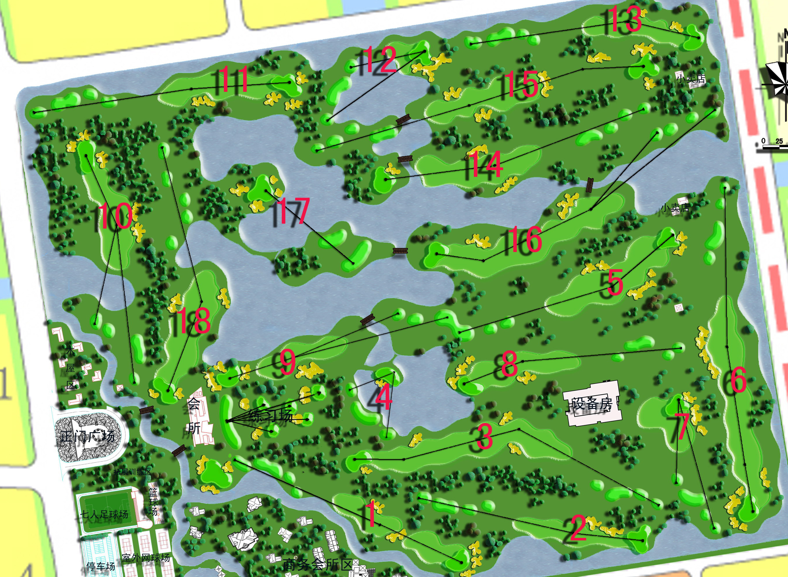高尔夫球场和练习场规划设计